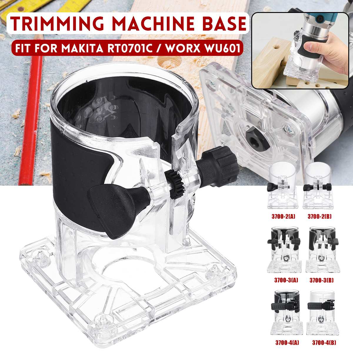 Trimmer Base Balance Board Woodworking Edge Cutter Drillpro Electric Trimmer Machine Base for Makita Worx WU601 RT0701C