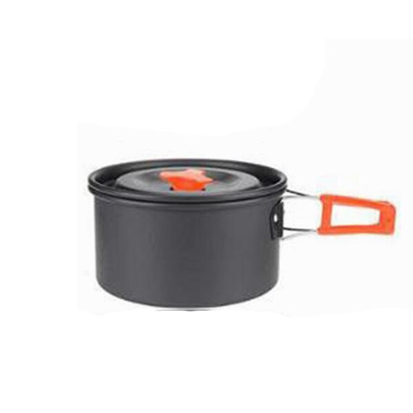 Hiker's camping cooker, 3 pieces/set of frying pan, kettle, boiling pan, aluminum portable folding camping pan mess kit: B