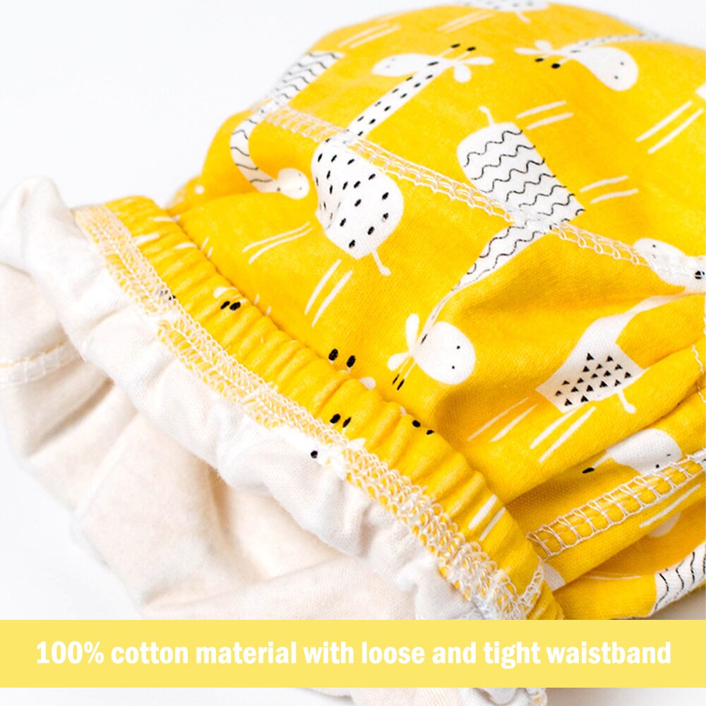 Baby Infant Toddler Waterproof Training Pants Cotton Changing Nappy Cloth Diaper Panties Reusable Washable 6 Layers Crotch