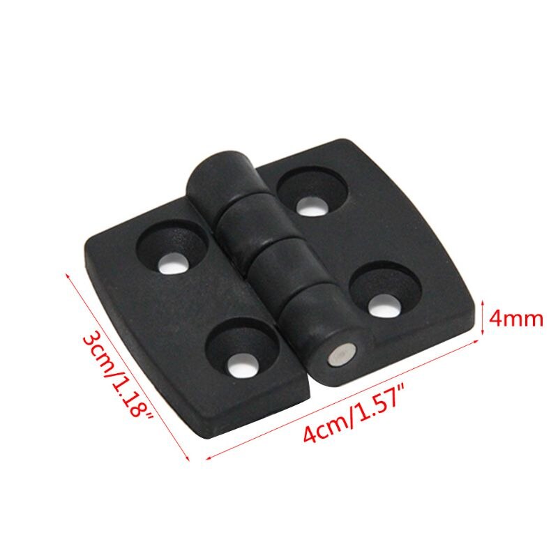 10PCS Black Plastic Door Bearing Butt Hinges Cabinet Drawer Jewellery Box Hinge L69A