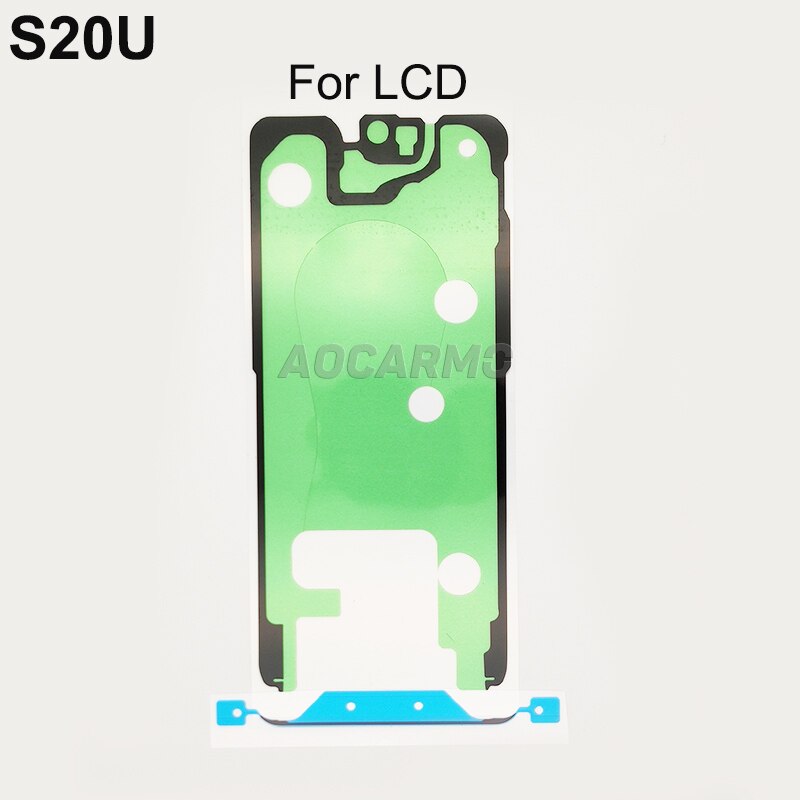 Aocarmo Voor Samsung Galaxy S20U S20 Ultra Volledige Set Lijm Lcd-scherm Tape Back Battery Cover Frame Camera Lens Sticker lijm