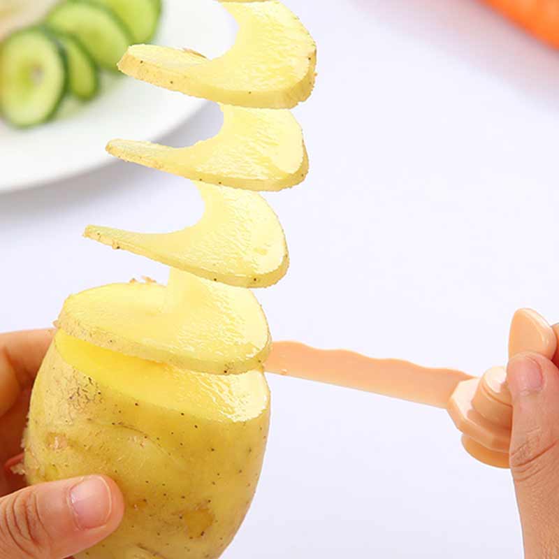 Aardappel Spiraal Snijder Plastic Komkommer Wortel Groente En Fruit Spiral Slicer Snijden Modellen Keukengereedschap Gadget