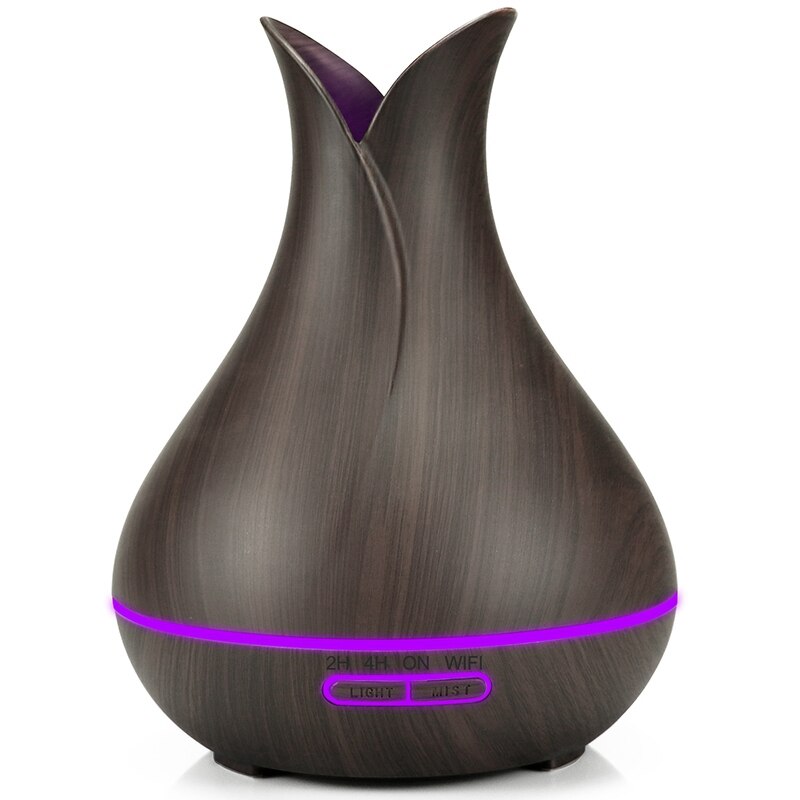 Wifi inteligente humidificador de aire de aceite esencial difusor de aromaterapia con Alexa App de Google Voz Control 400Ml