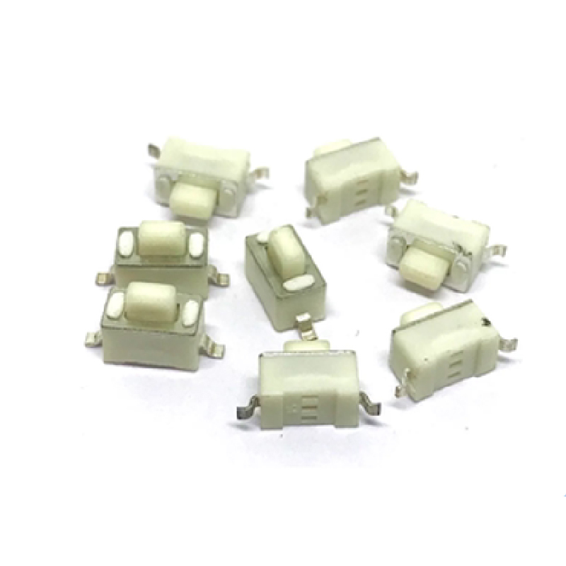 20 Stks/partij 3*6*4.3Mm Microschakelaar Witte Knop Tactiele Tact Drukknop Reset Knop 2pin Smd 3X6X4.3Mm