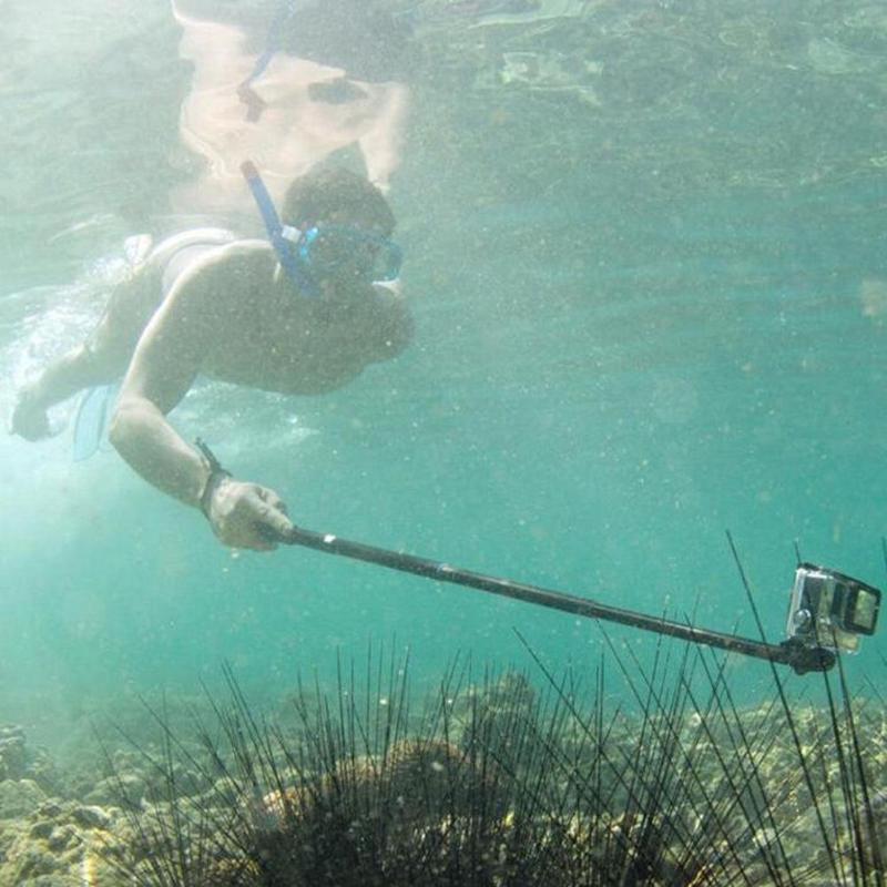 Palo Selfie monopie bajo el agua para Gopro Stick bastón extensible portátil Durable negro Selfie Handheld Sophie Sticks