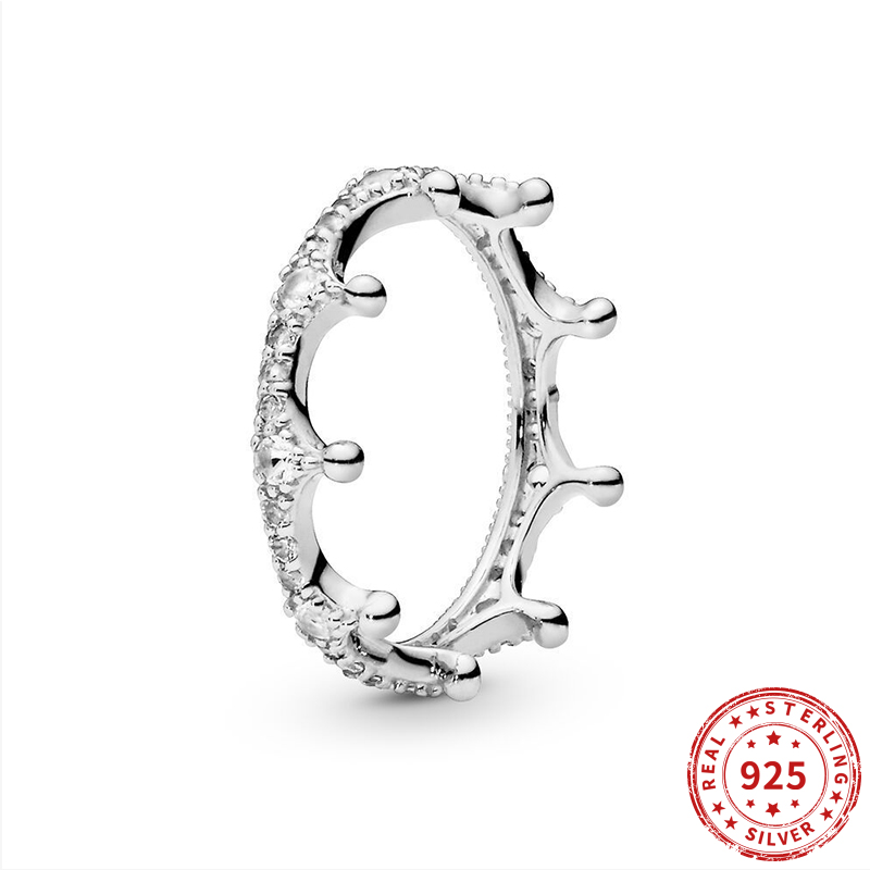925 funkelnde kronenringe aus sterlingsilber mit wishbone-kristallen – perfekt für damen und hochzeitsfeiern