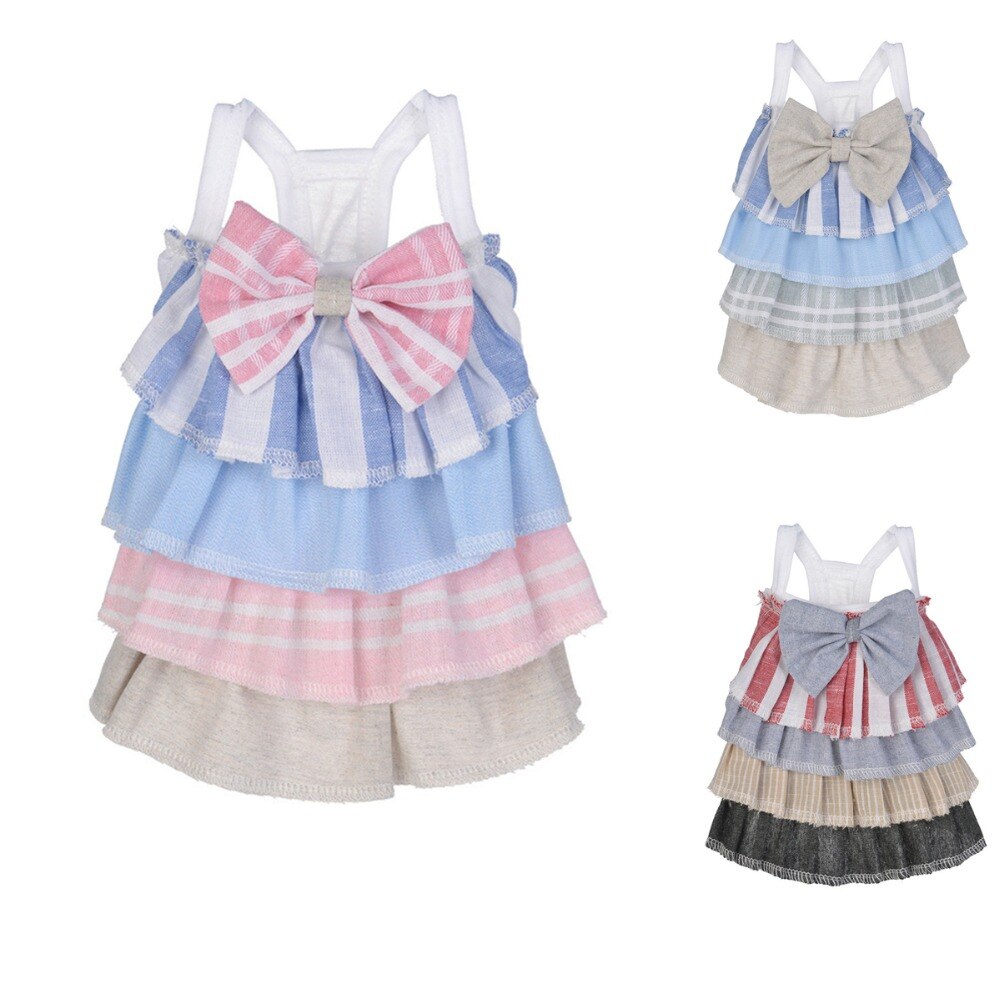 H91 Cute Spring Summer Dog Dress Clothes Puppy Dog Cats Princess Cake Skirt Dresses For Small Dogs product supplies