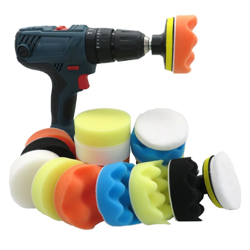 Alloyseed Auto Polijsten Spons Pads Kit 3Inch Auto Polijsten Pad Hand Tool Kit Auto Polijstmachine Spons Wiel Set Polijsten machine