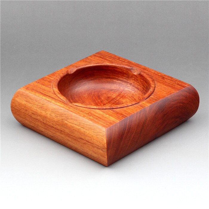 Cenicero de caoba chino , Cenicero de palisandro, Cenicero de madera maciza, hogar, sala de estar, oficina, decoración: Gris oscuro