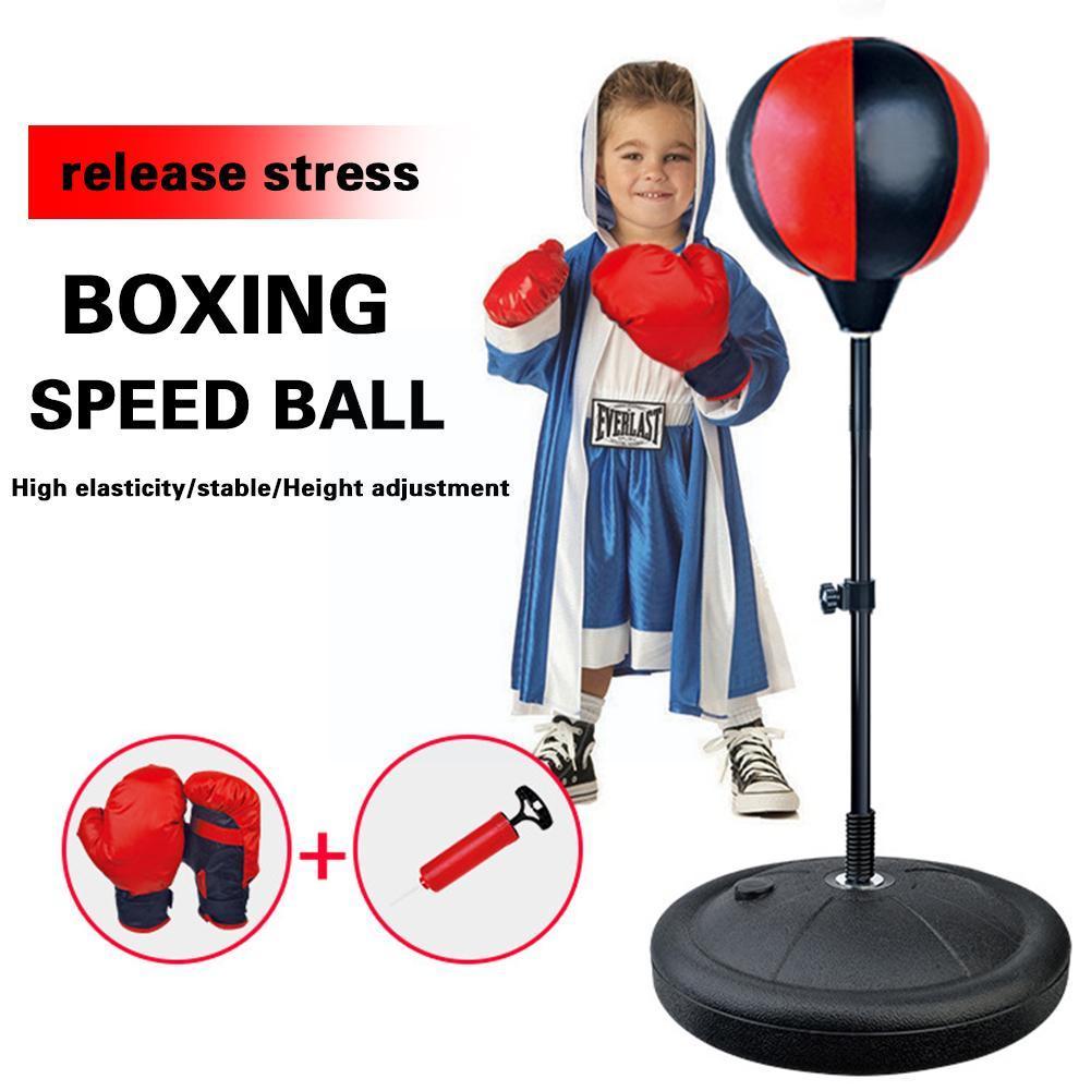 Adjustable Vertical Boxing Ball Fitness Boxing Punch Boxing Relaxed Speed Bag Bag Ball Punching For Kids Pear Speed D4w6 T2r4