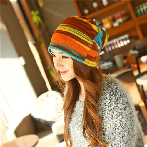 Popular Winter Hat Women Knit Slouchy Beanie Girls Bonnet Skull Baggy Warm Female Scarf Gorro Feminino Inverno Cap