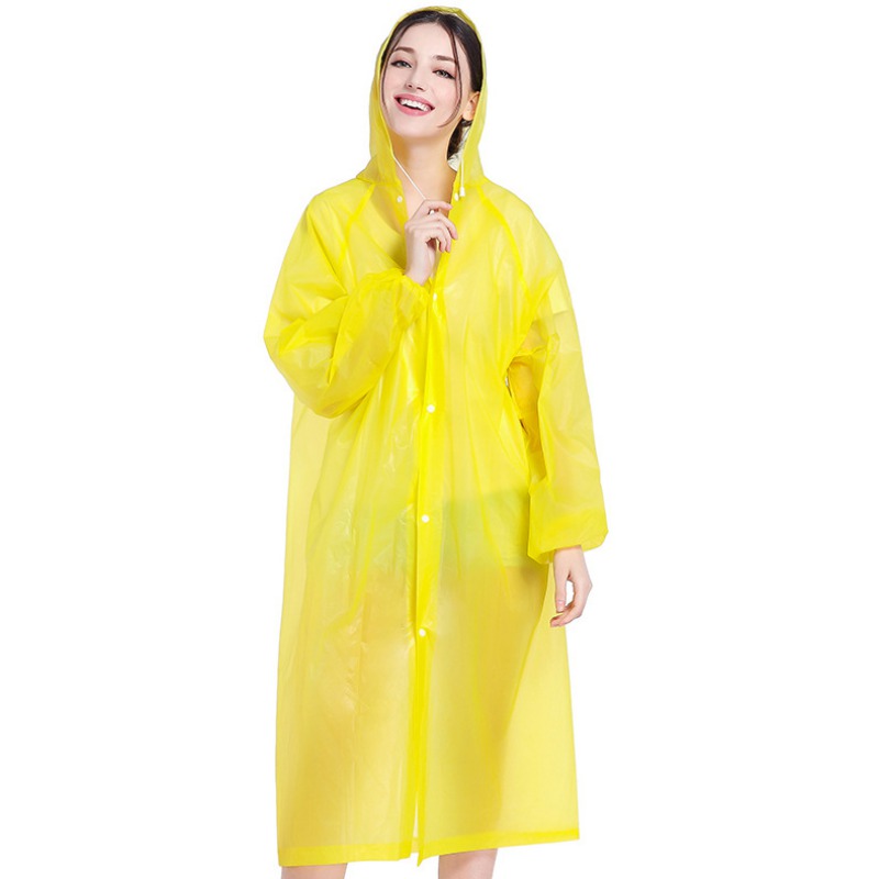 EVA Women Raincoat Thickened Waterproof Rain Coat Women Clear Transparent Tour Camping Waterproof Rainwear Suit: Y