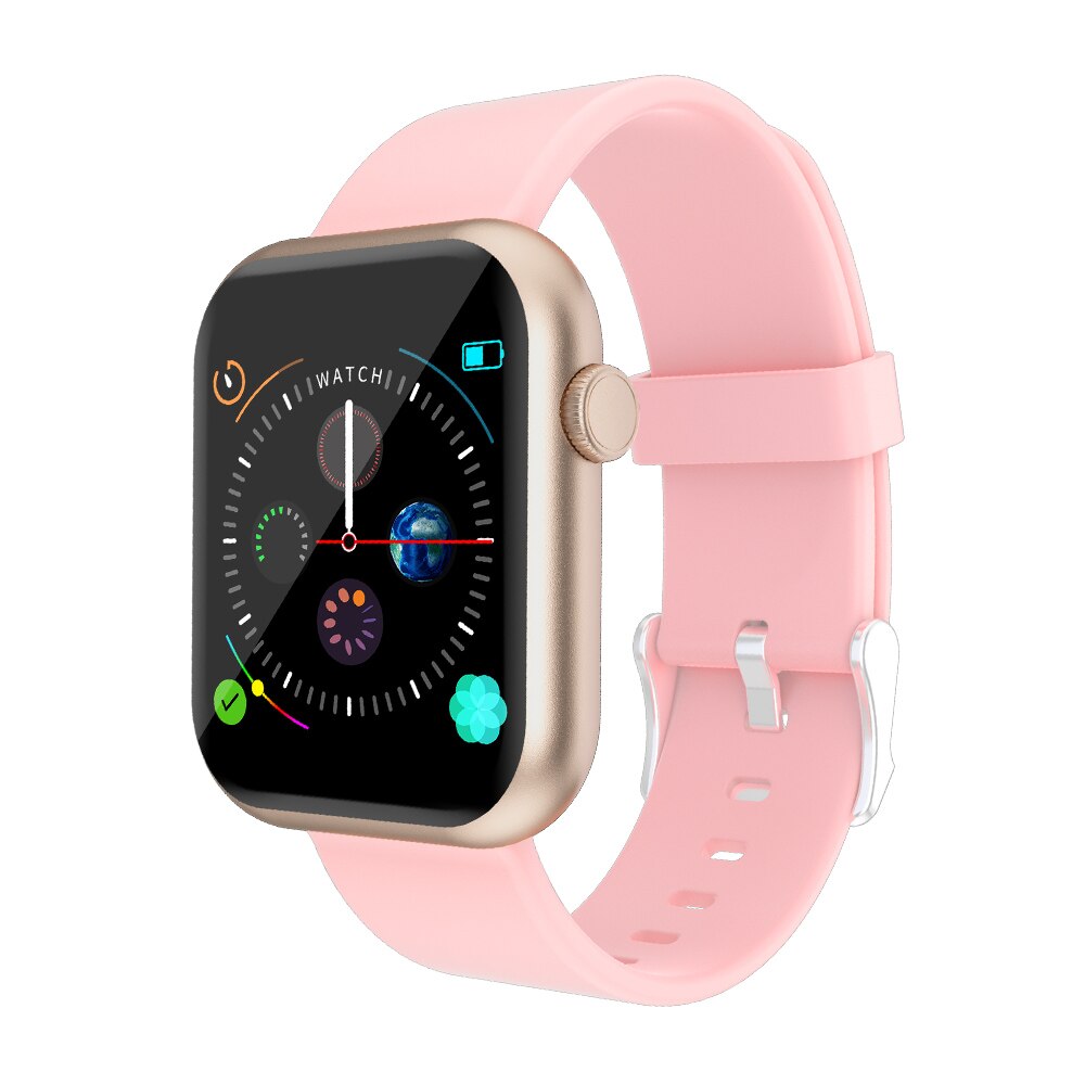 Erilles P9 Smartwatch - Fitness Tracker, Herzfrequenzmesser, Wechselbares Armband, Android Wear Kompatibel: Rosa Gold
