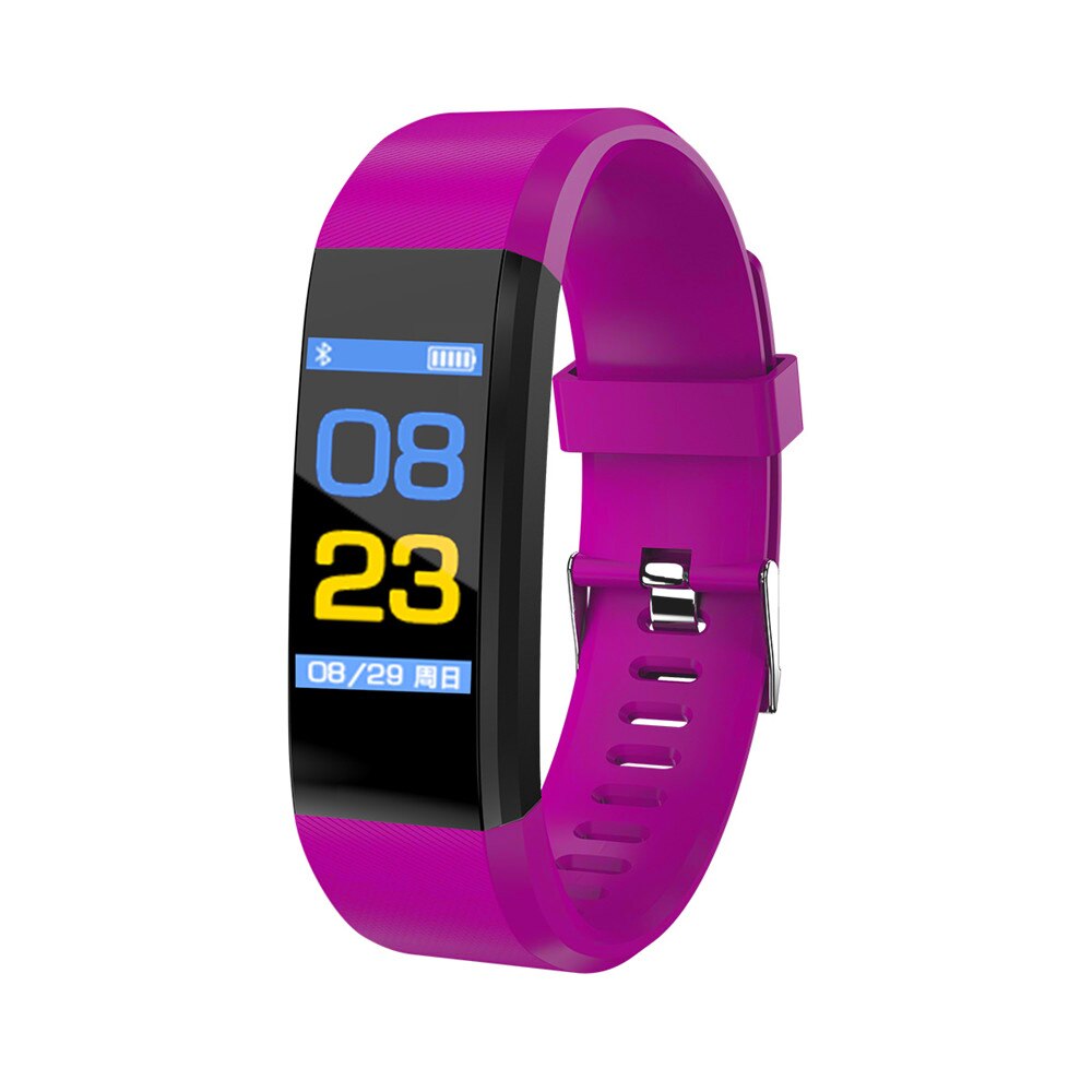 Kinderen Horloge Fitness Kleur Screen Smart Sport Armband Activiteit Running Tracker Hartslag Voor Mannen Vrouwen Horloge Kids: Paars