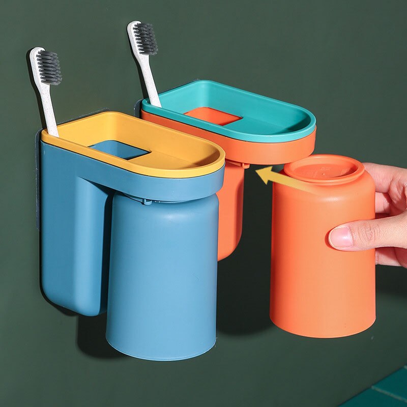 Toothbrush Holder Wall Mounted Convenience Self-Adhesive Toothbrush Holder for Bathroom Convenience Self-Adhesive PRE