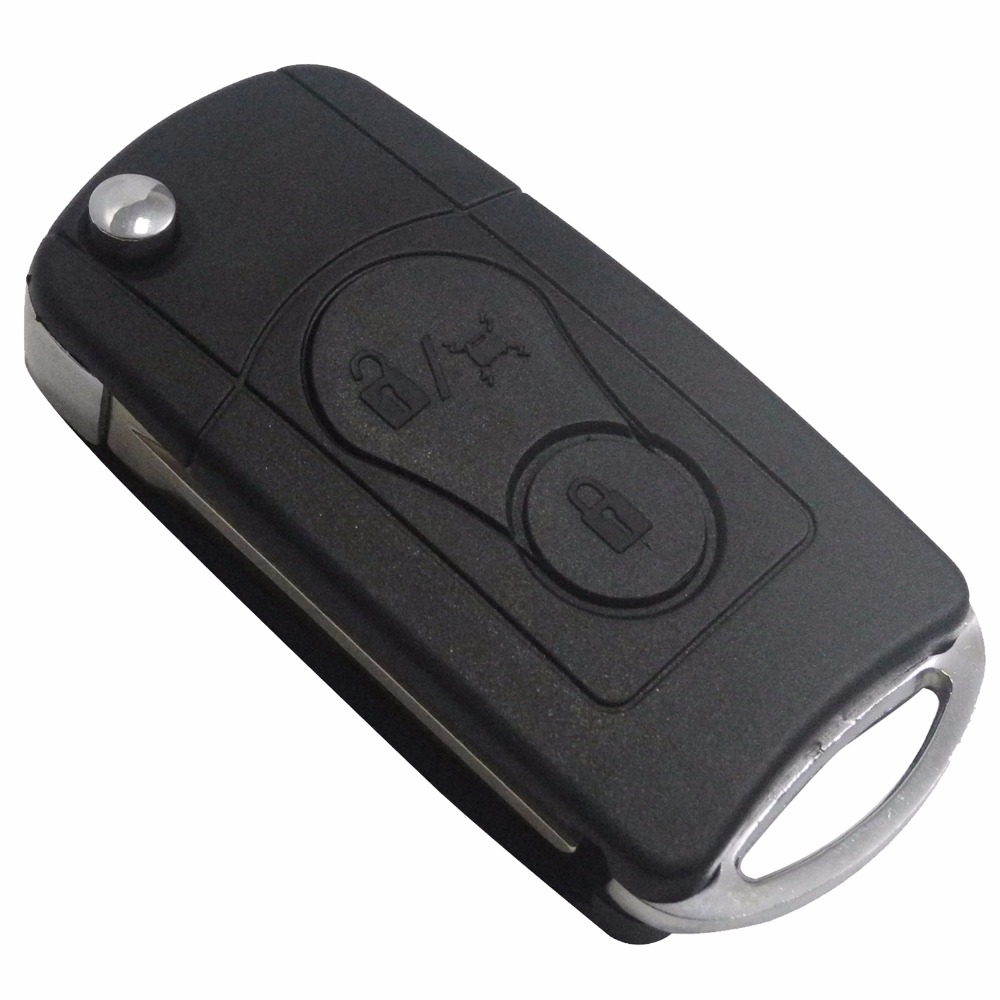 Carcasa de llave remota modificada para Ssangyong Actyon Kyron Korando, carcasa de llave remota sin cortar, 2 botones