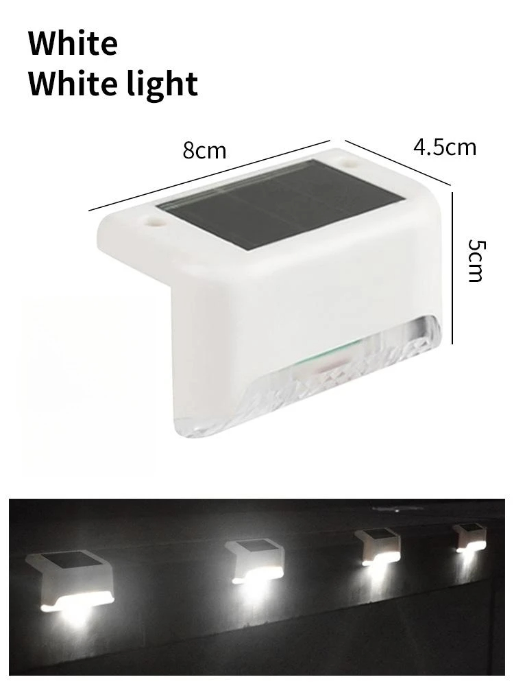 Solcelledrevne terrasselamper 1-6- pak udendørs trinlys vandtæt led solcellelampe til trapper gelænder trinhegn have terrasse og sti: Rød / 6-10w