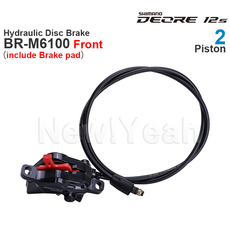 SHIMANO-freno de disco hidráulico DEORE M6100 M6120, 2 / 4 pistones, palanca de freno M6100 M6120, piezas de pinza de freno