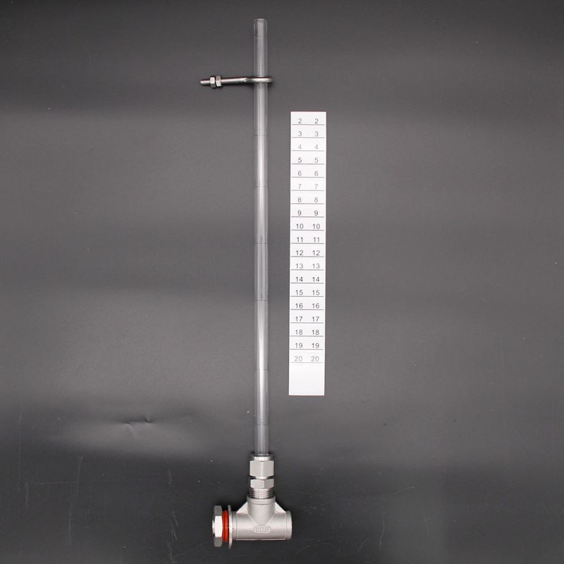 11"/16"/20" Weldless Sight Gauge Tee Assembly Stainless Steel PC Tube High Temp 7/8"Hole Homebrew Kettle/Keg