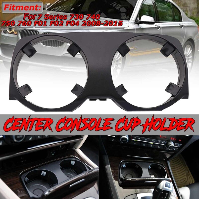 Bil mittkonsol mugghållare kopp dryck hållare lock för bmw 7- serie 730 740 750 760 f01 f02 f04