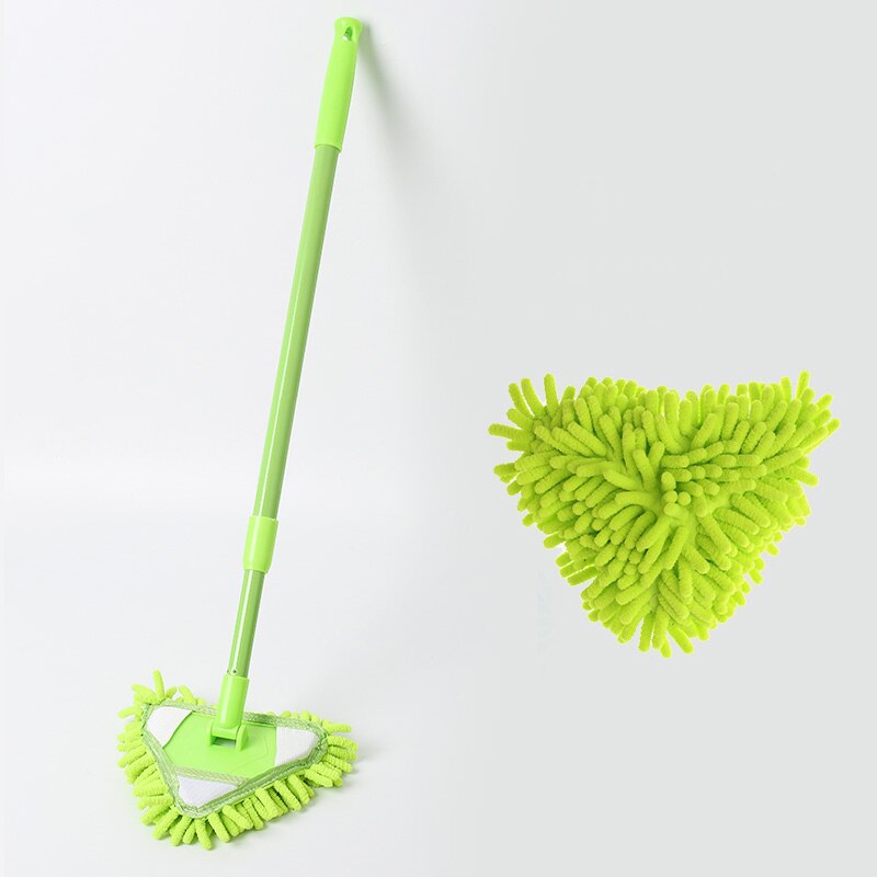 Kleine Mop Plafond Reiniging Artefact Reiniging Muur Vegen Huishoudelijke Schoonmaakmiddelen Keramische Tegel Telescopische Mini Wc Stof Mop Hoofd: Green 2-pack