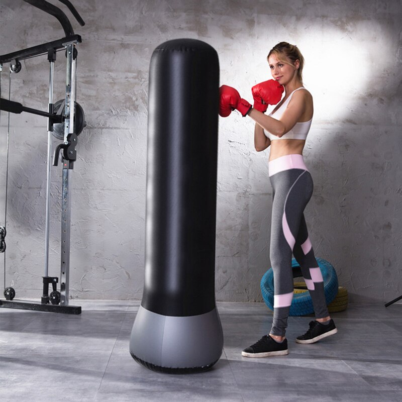 Vertikal oppblåsbar boksing pvc tykkere boksestolpe tumblercolumn punchingfitness verktøy