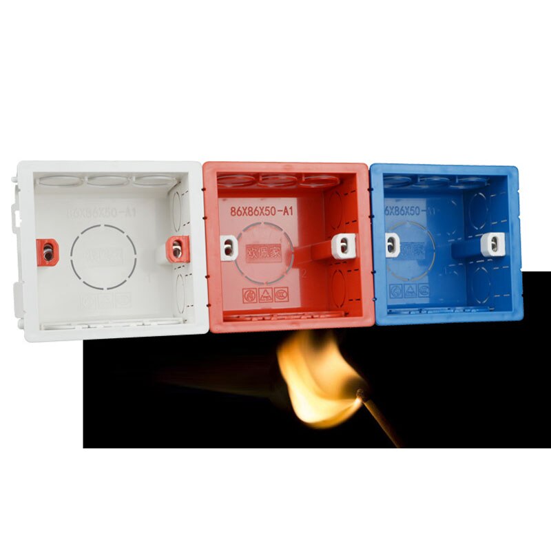 Wall Switch Socket Junction Box Type 86 Splicing Cassette PVC Concealed Bottom Box Wire Plastic Cases