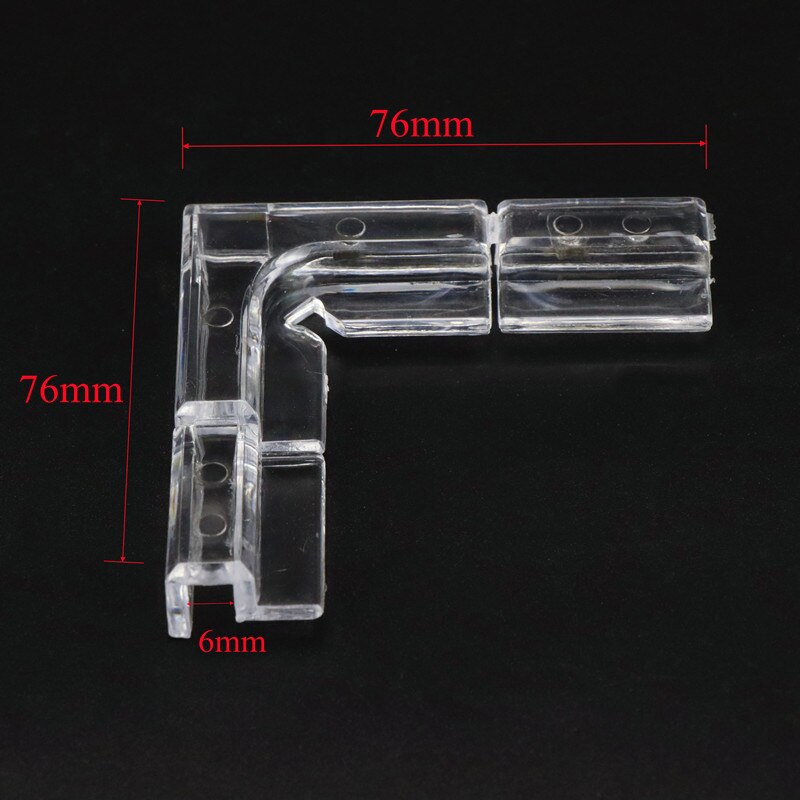 Couvercle en verre acrylique PMMA 5mm 6mm 8mm 10mm 12mm, Clip de Support solide, protecteur d&#39;angle en verre pour Aquarium 2 ~ 4 pièces: 6mm / 2Pcs