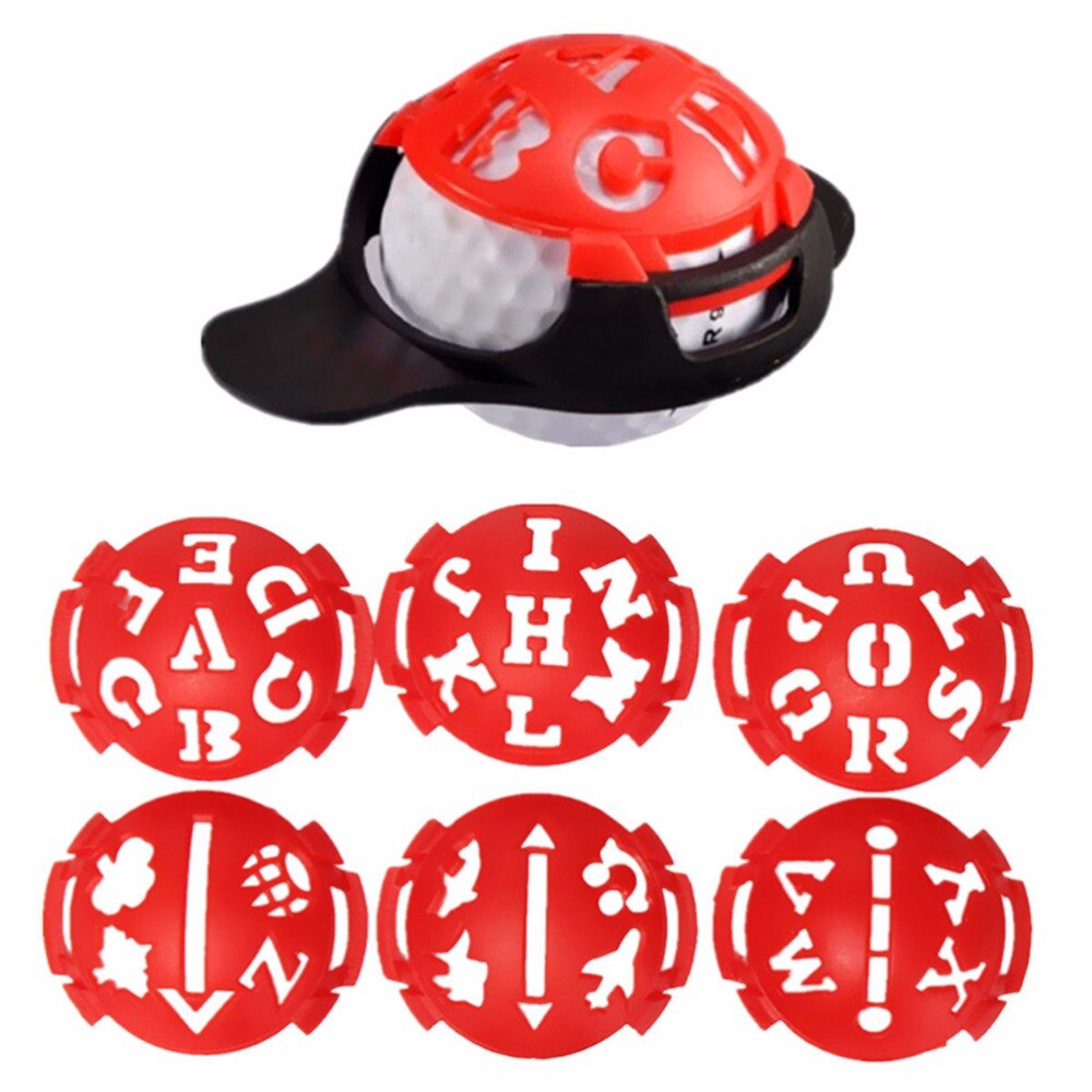 Golfbal lijn liner marker sjabloon tekening uitlijning markeringen bord gereedschap golf scriber accessoires 6 stuks/set
