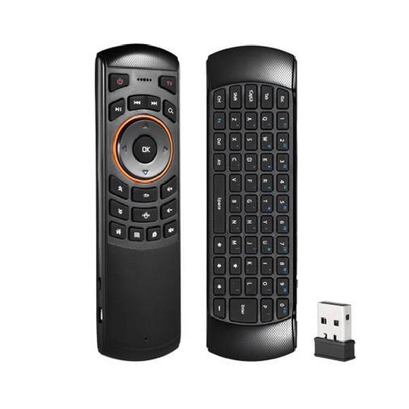 Mini 2.4GHz Wireless QWERTY Keyboard Air Mouse Handheld Remote Control 6 Gxes Gyroscope for Mini PC TV Box