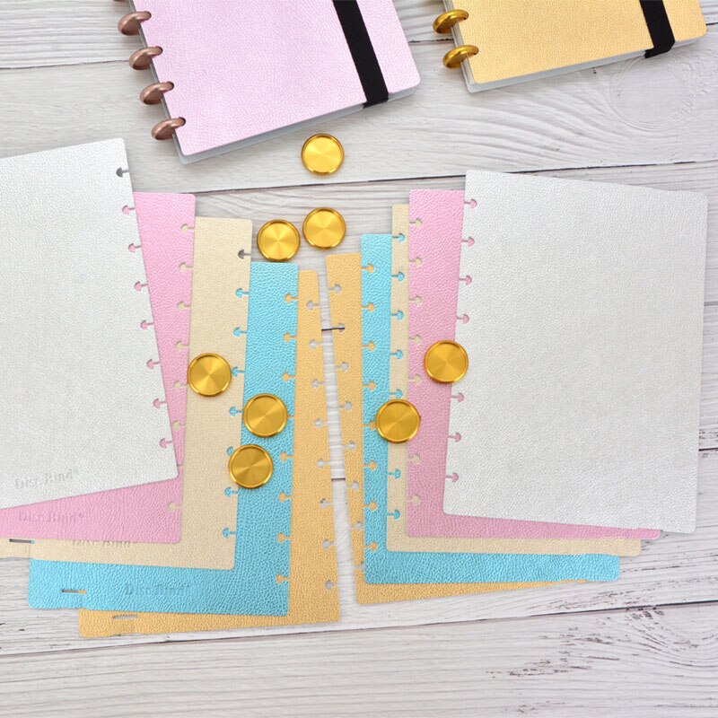 Fromthenon Mushroom Hole Notebook Cover Shell A5 Disc Bound Binder Notepad T Type Round Hole Book DIY Assembled Jaournal Cover