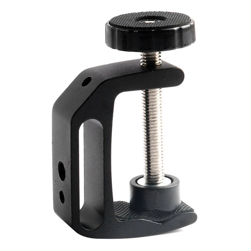 Mini Ball Head 1/4inch Mount for Camera Tripod with Aluminium C Type Screw Mount Clamp Fixed Desktop Bracket