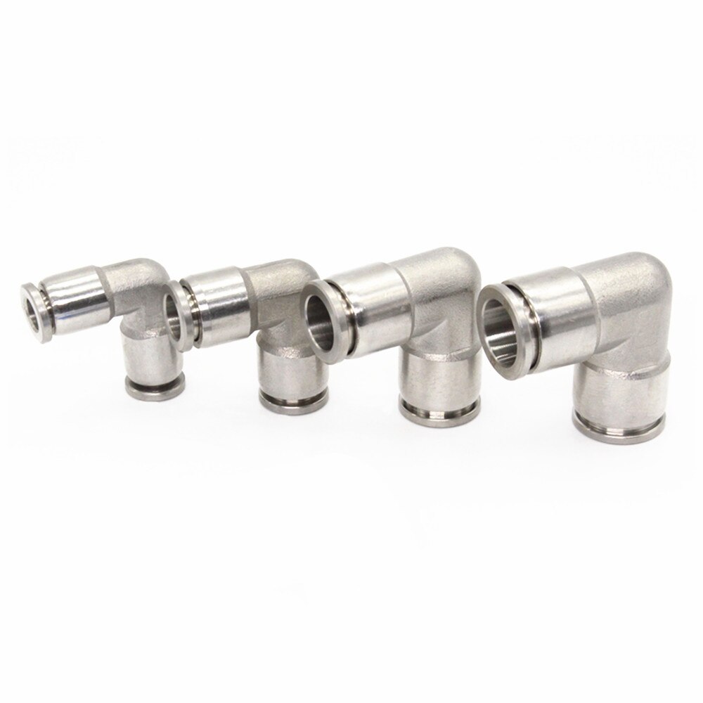 4mm 6mm 8mm 10mm OD Buis 304 Roestvrij Staal Pneumatische Connector Elbow Connector Push In Fitting roestwerende Antioxidation