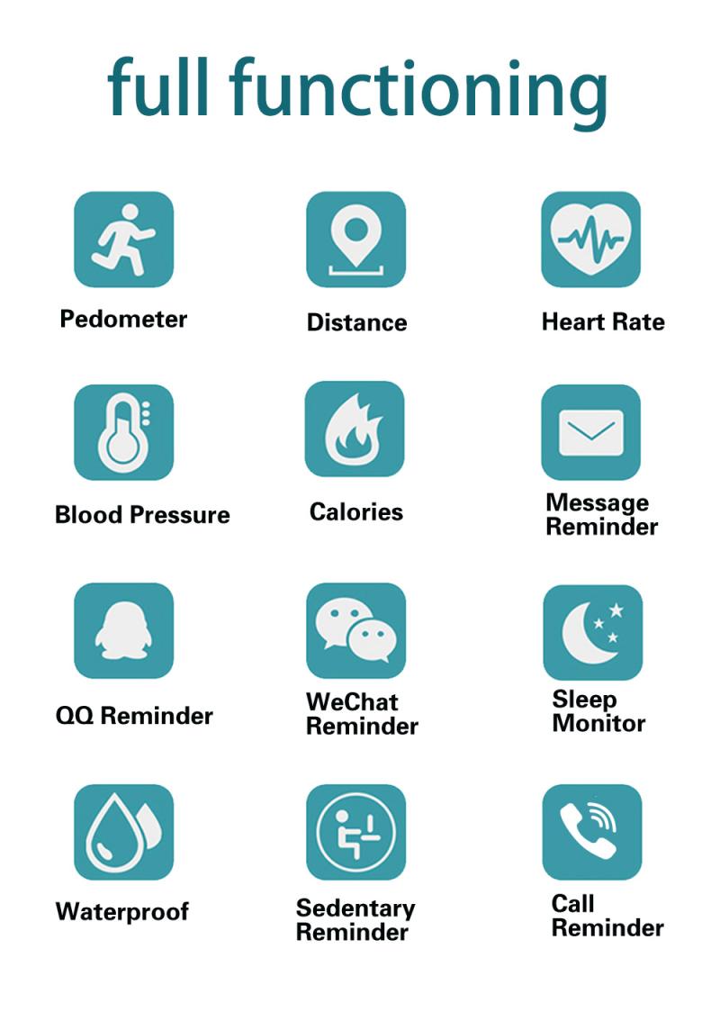 B30 M5 inteligente deporte banda Fitness Tracker de Monitor de presión arterial reloj con podómetro pulseras equipamiento portátil de Fitness