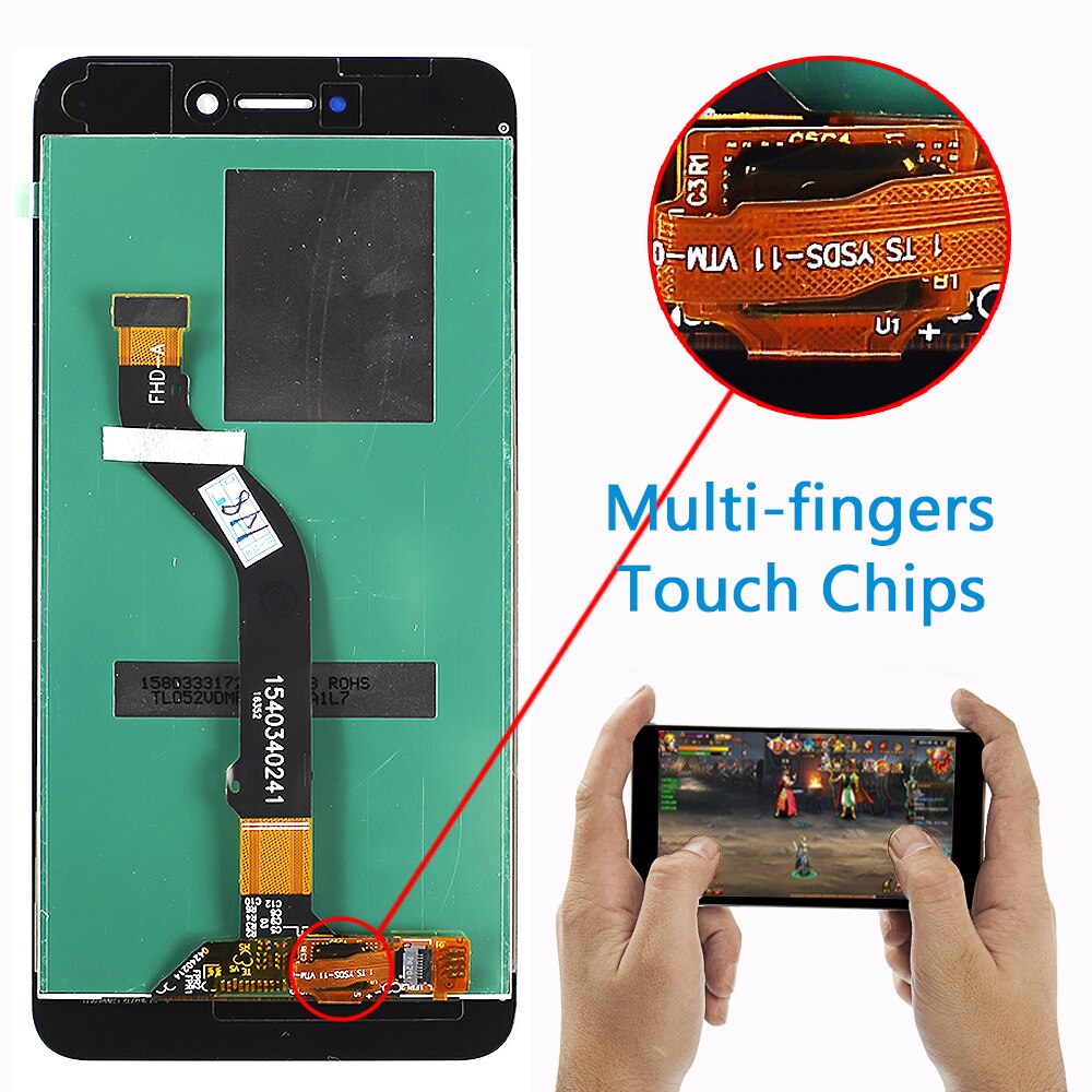 Pour Huawei Honor 8 lite écran LCD PRA-TL10 PRA LX1 LX3 écran tactile 5.2 pouces numériseur cadre d'assemblage avec film de verre gratuit
