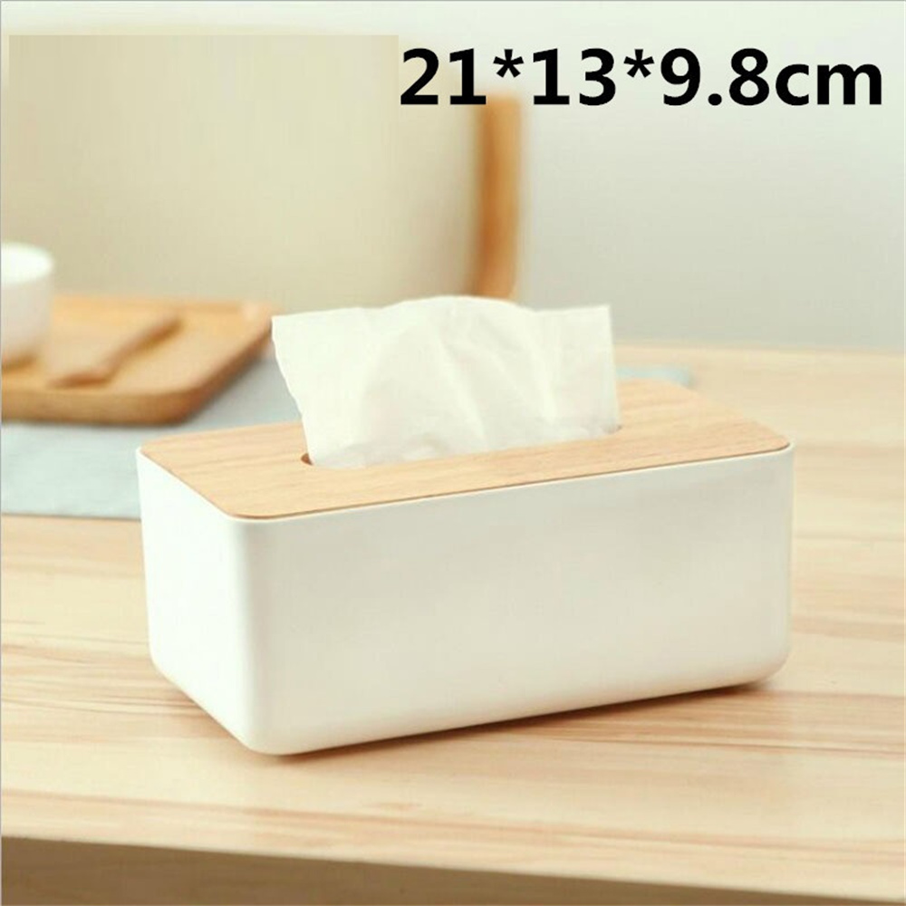 Japanese Tissue Box Wooden Cover Toilet Paper Box Solid Wood Napkin Holder Case Simple Stylish Home Car Tissue Paper Dispenser: 02