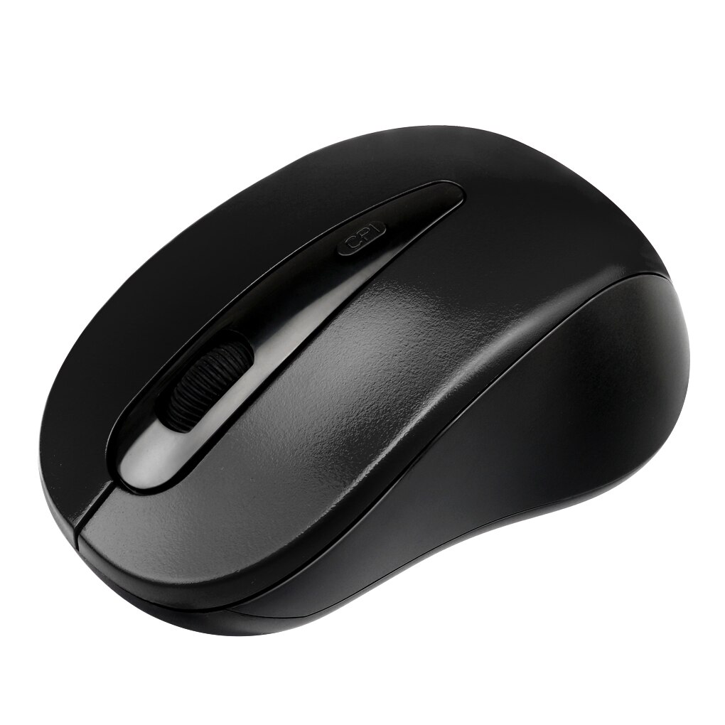2.4GHz Wireless Mouse 1600DPI Optical Computer Cordless Office Mice with USB Receiver For Laptop Universal Computer Peripherals: black 1