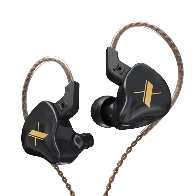 Słuchawki KZ EDX 1 Dynamiczne słuchawki douszne HIFI Bass Słuchawki douszne Sportowy zestaw słuchawkowy z redukcją szumów: Srebrny