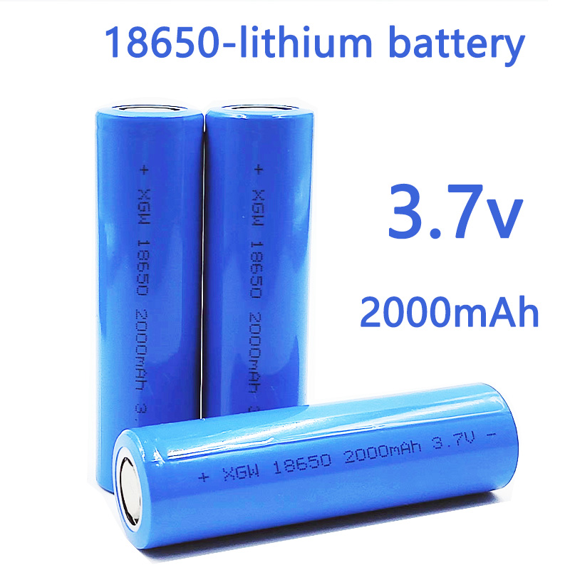 18650 Battery 3.7 v 2000mah 18650 Lithium Rechargeable Battery For Flashlight batteries
