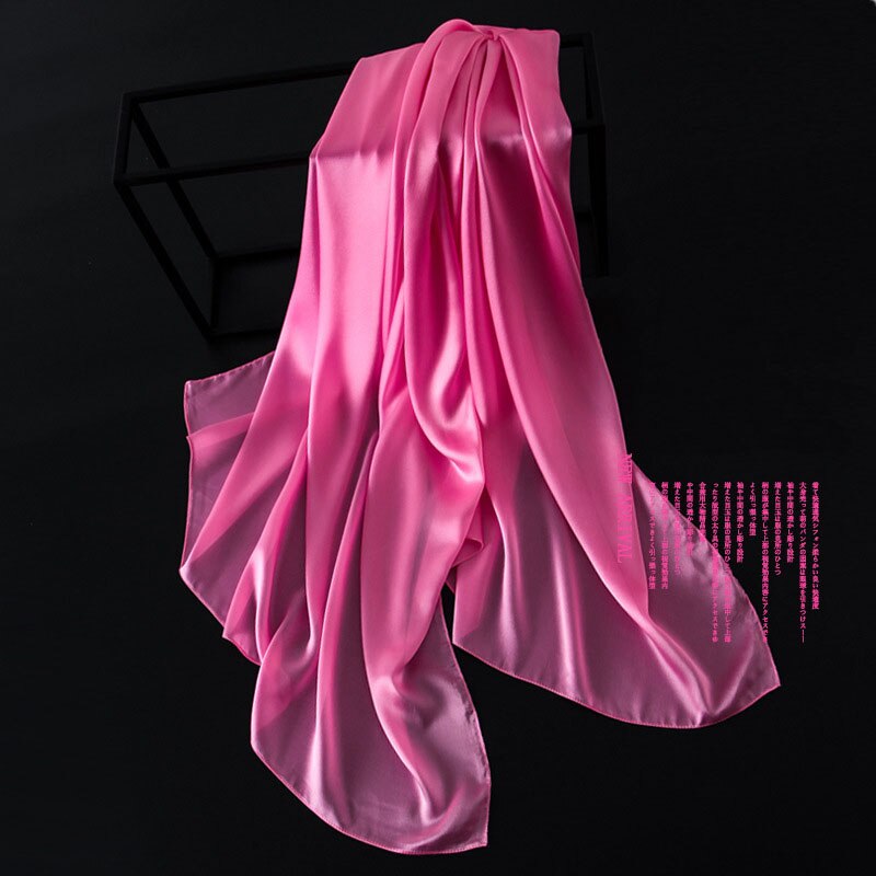 [aetrends] 12 enfärgade scarf siden filt scarf dam scarves z -3060: Rosa