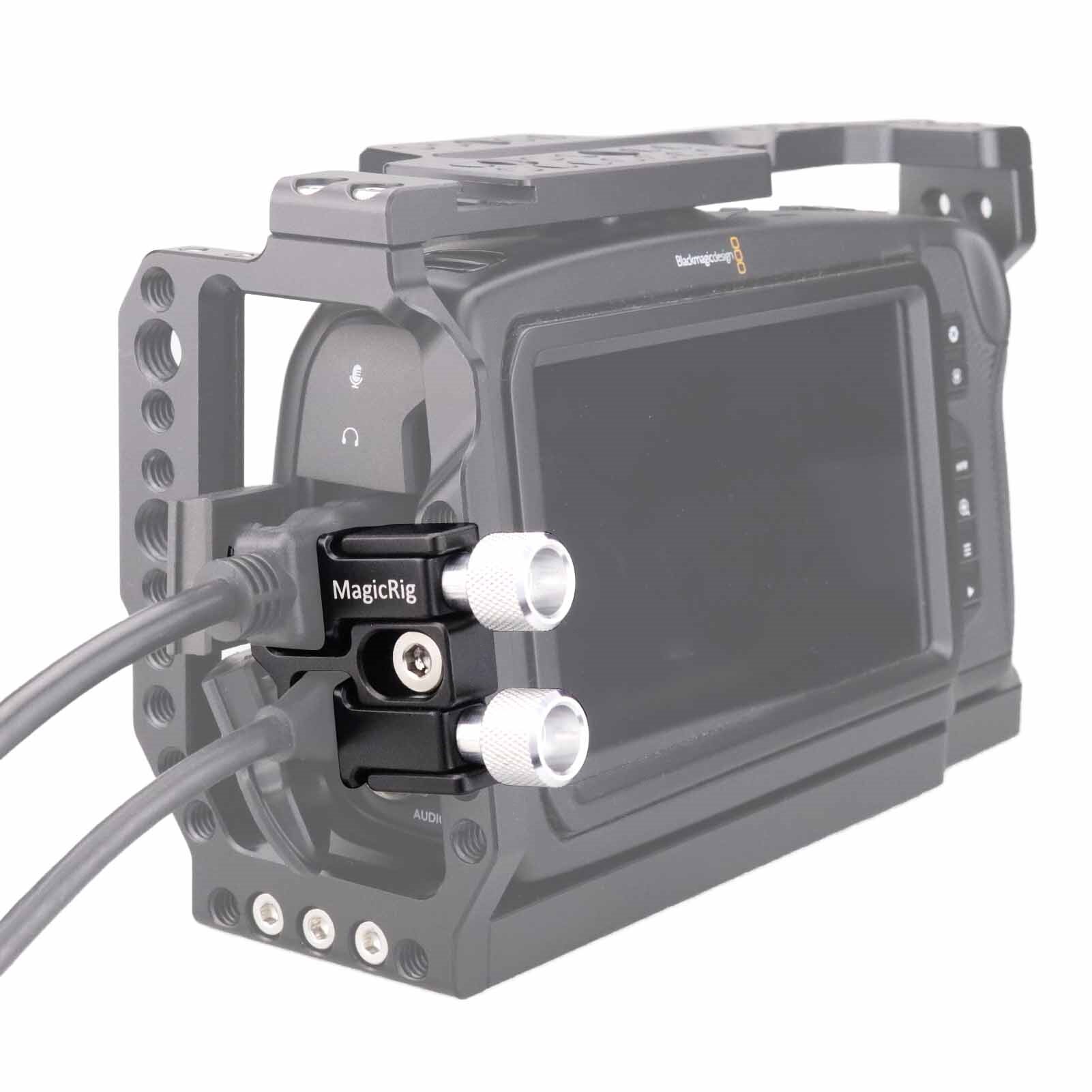 MAGICRIG BMPCC 4K Camera Cage for Blackmagic Pocket Cinema Camera BMPCC 4K /BMPCC 6K to Mount Microphone Monitor LED Light: Cable Clamp