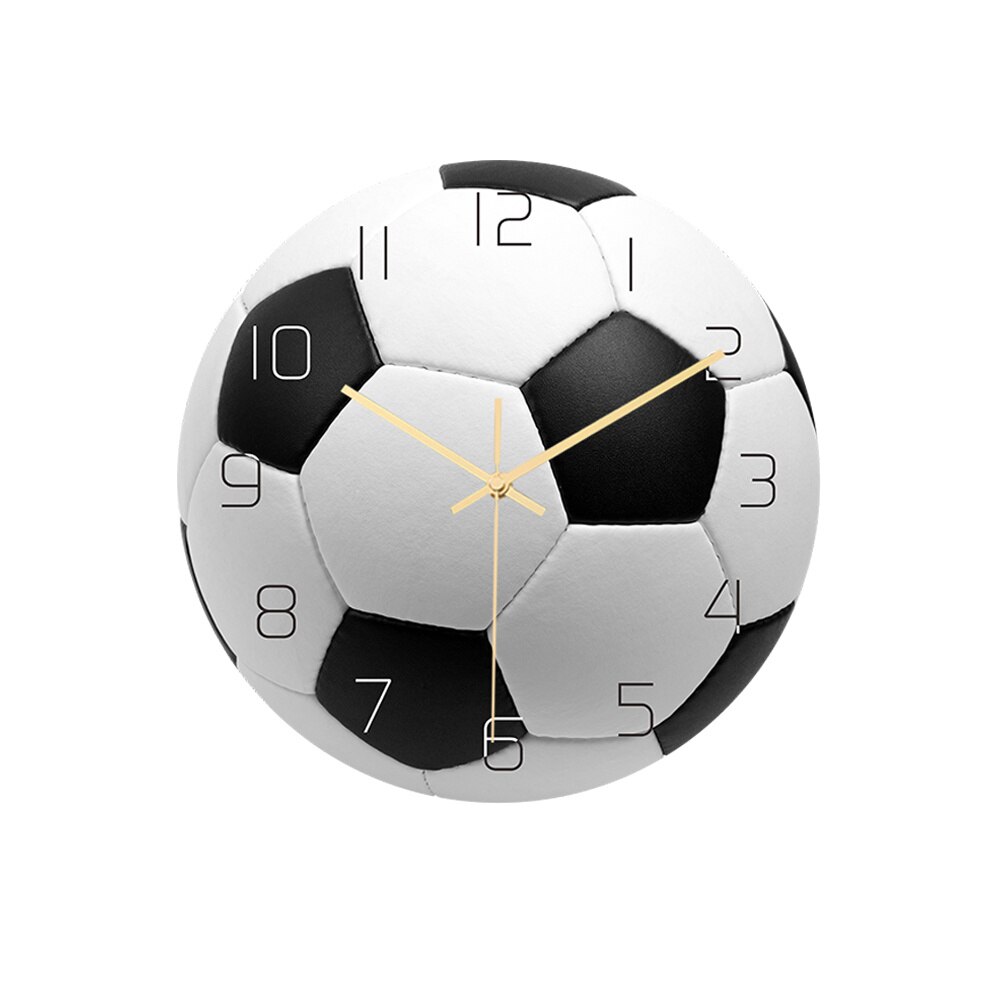 Wall Clock Acrylic Football Hanging Clock Mute Movement Decorative Wall Clocks Decor for Living Room Bedroom Stu