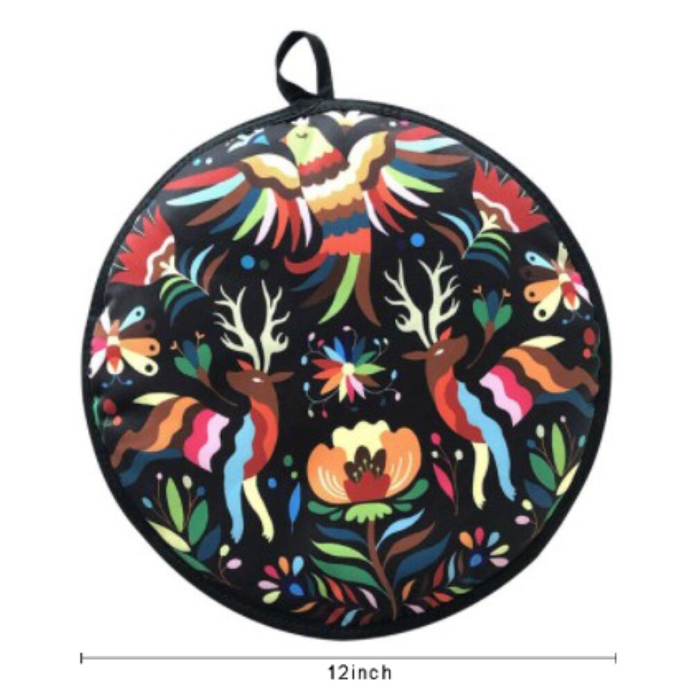 12inch Cloth Bag Burrito Portable Tortilla Warmer Pouch Home For Microwave Restaurant Food Pancake Heat Resistant Printed Flour: Flying bird pattern