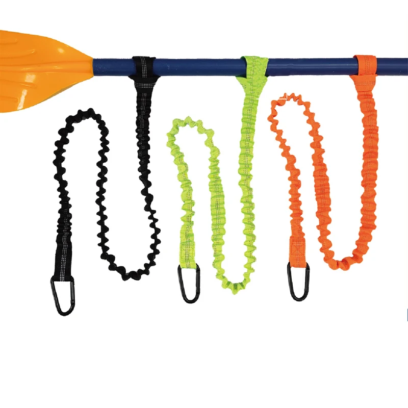 1PC Elastische Kajak Paddel Leine Angelrute Leine Dehnbare Coiled Lanyard Leine Sicherheit Seil Karabiner Rudern Boote Zubehör