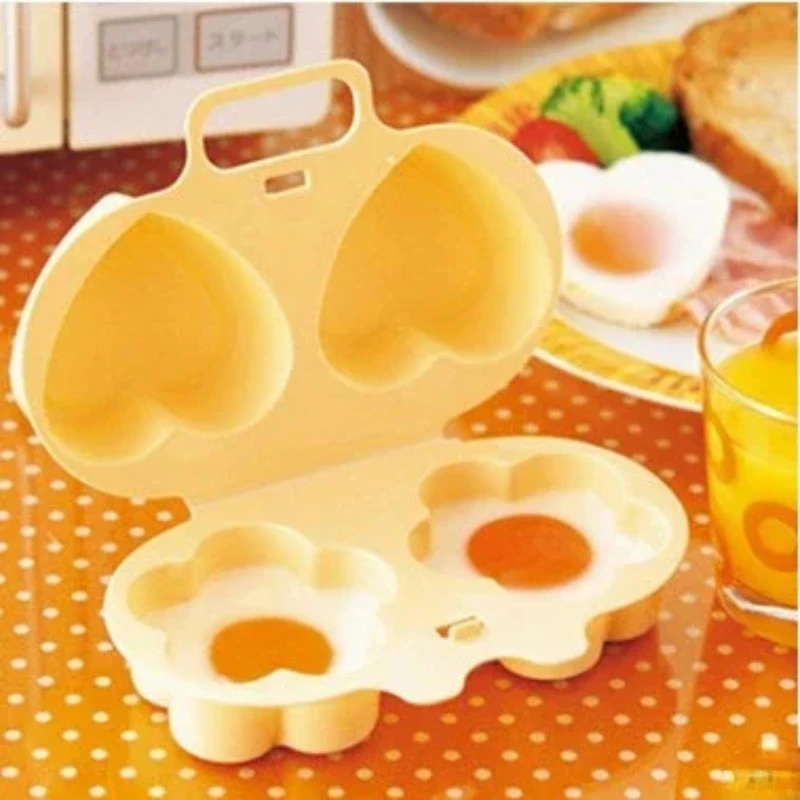 Molde de cocina de plástico antiadherente, utensilio para cocinar huevos hervidos con de flores y amor, utensilios de cocina para el hogar, 1 unidad