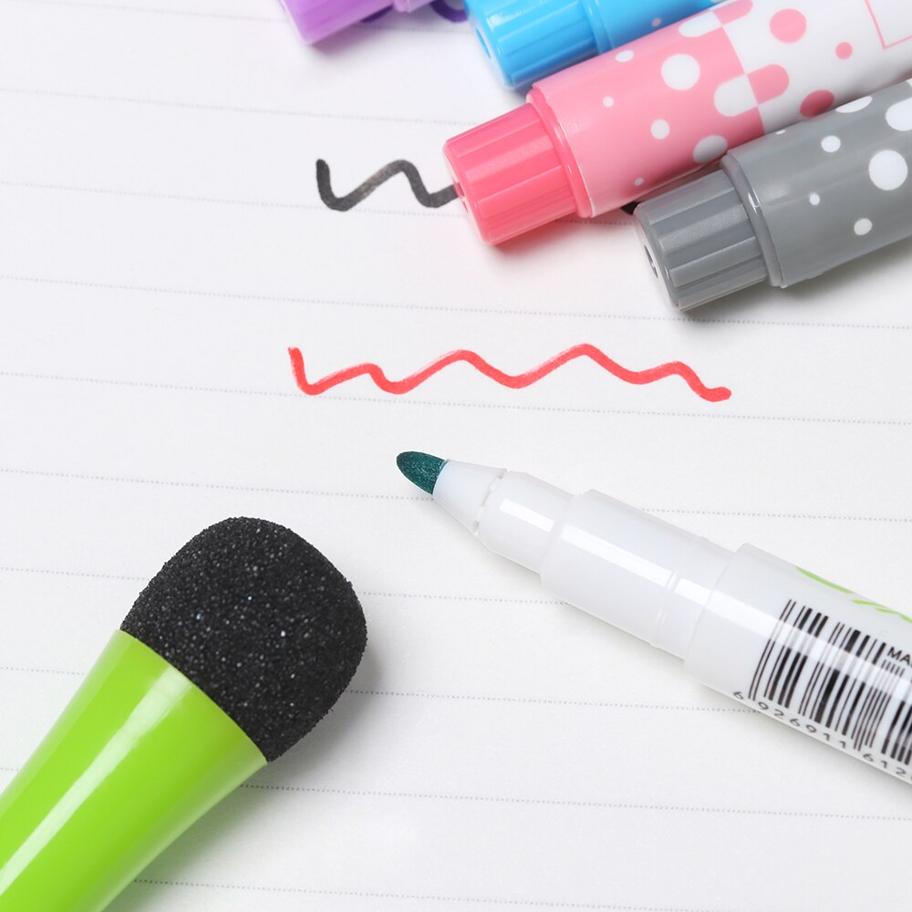 Magnetic Whiteboard Pen Erasable Dry White Board Markers Magnet Eraser Office School Supplies 8 colors Available
