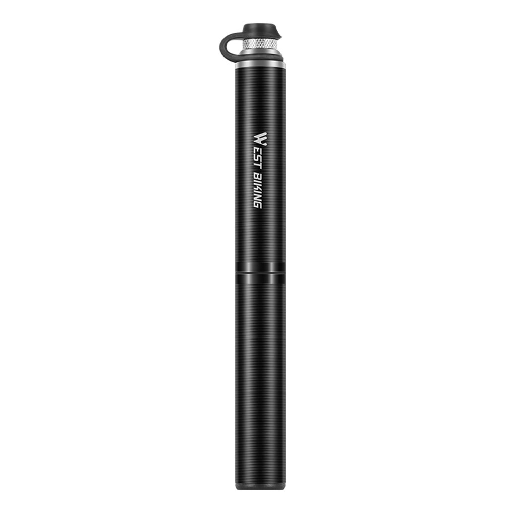 WEST BIKING Universal Mini Bicycle Air Pump 160PSI Mountain MTB Road Bike Cycling Portable Tire Presta Schrader Valve Pump Baske: Black