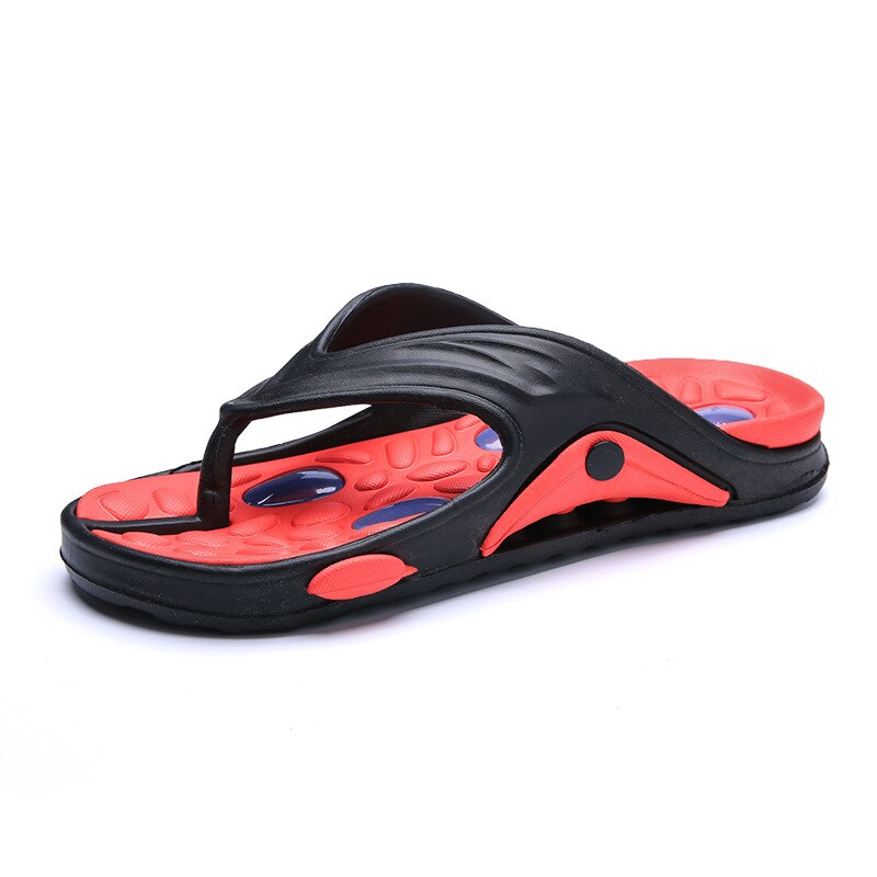 Herre sommer skridsikre flip-flops herre sandaler herre strandsko trend herre sko tå tidevandsmoppe gummi hjemmesko herre hjemmesko: Rød / 41