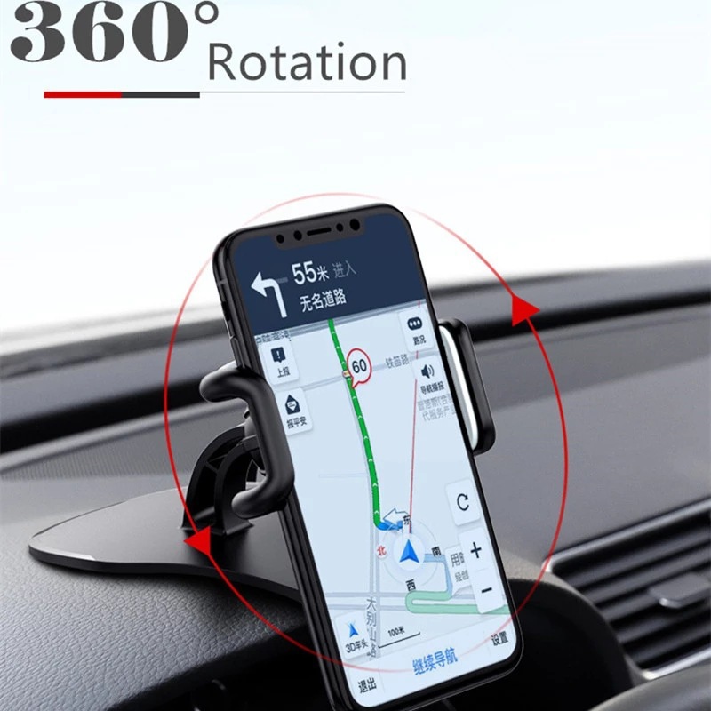 360-rotatie autotelefoonhouder Gemakkelijke clip Mount Stand Panel Multi Universele Dash Board GPS-ondersteuning Navigatie Mobiele beugelhouder