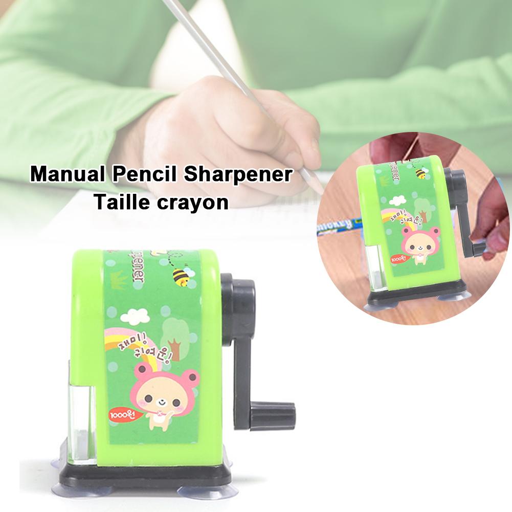 Sacapuntas Manual de mano para niños, sacapuntas de dibujos animados, artículos de papelería para el hogar y la escuela para estudiantes